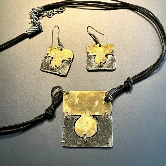Modern Mixed Metal Artisan Jewelry Set - Picture 7 of 7